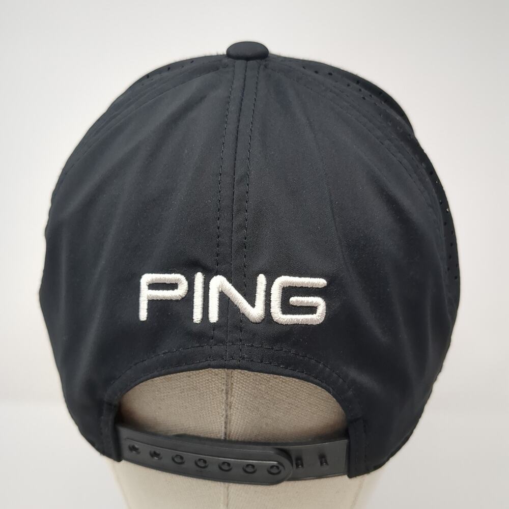 Ping Snapback Hat Solid Black One Size Adjustable… - image 6